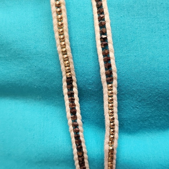 Handmade/Hand Crafted Bracelet/Necklace Cream/Gold/Bronze - Picture 8 of 8